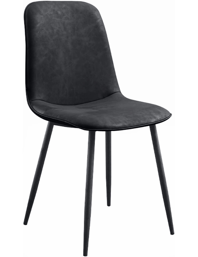 Algol 45cm H Polyurethane Upholstered Side Chair in Gray