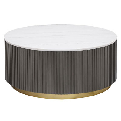 Nugene Round Marble Top Coffee Table