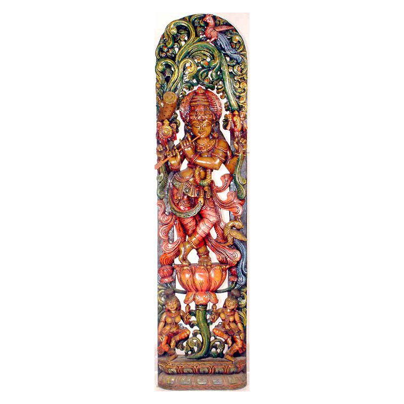 Krishna avec Rukmani et Satyabhama
