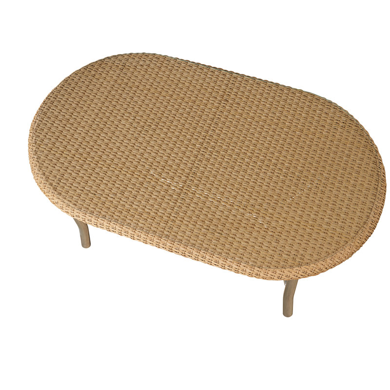 Weekend Retreat Outdoor Oval Coffee Table, Linen