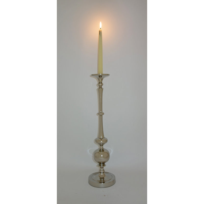 Bougeoir de table en acier inoxydable, H 20,25 po x l 5,25 po x P 5,25 po