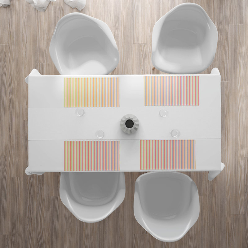 Polyester Striped Rectangle Placemat