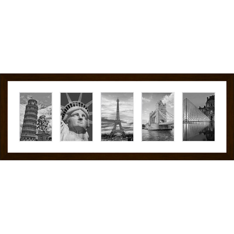 Vouvant Wood Picture Frame with Mat, Dark Brown