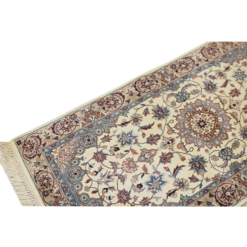 High-Quality Hand-Knotted Ivory Area Rug