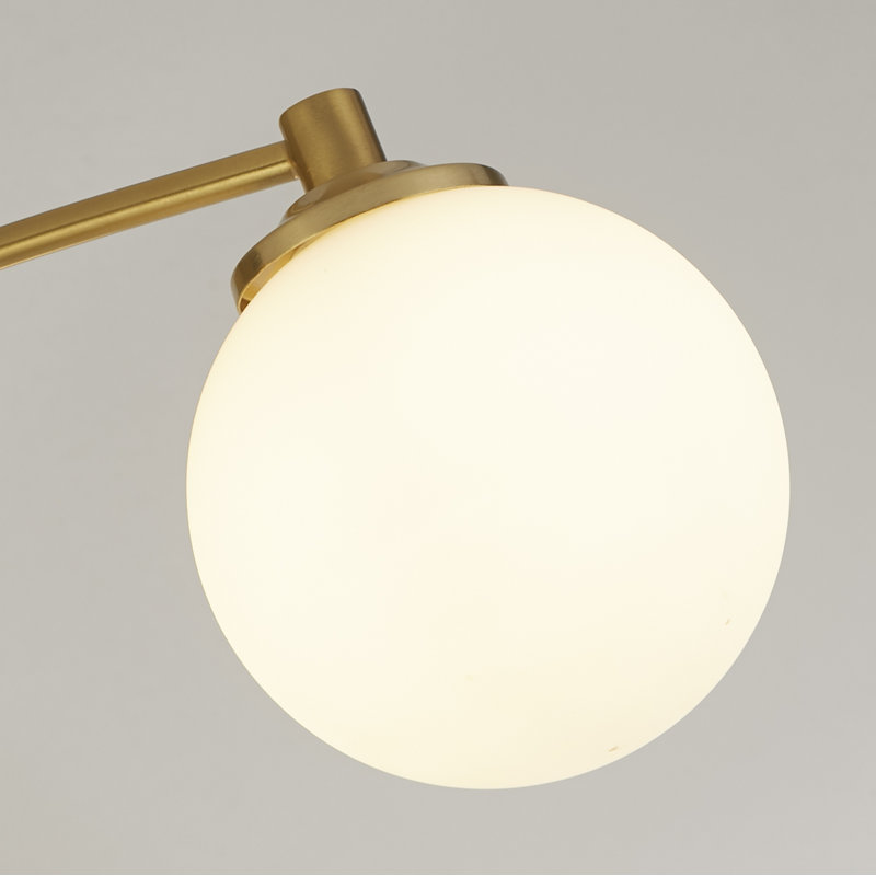 Sausalito Flush Mount, White, Gold