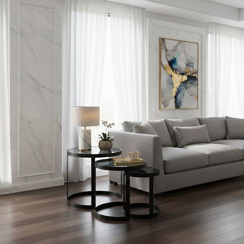 Brigg Glass Top Nesting Tables