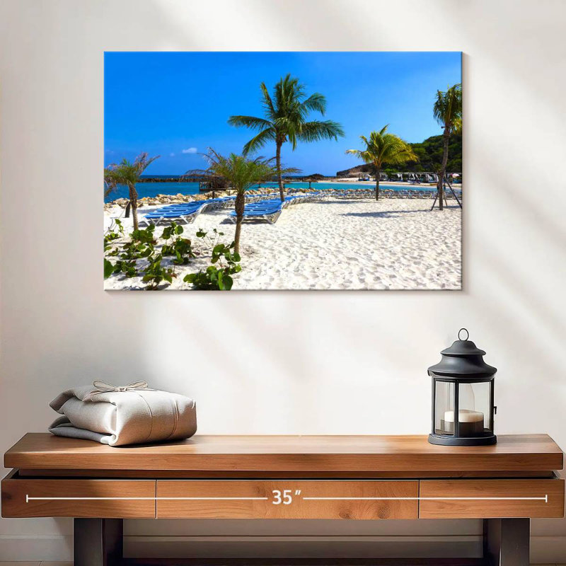 Plage à Labadee, haïti, H 16 po x l 24 po