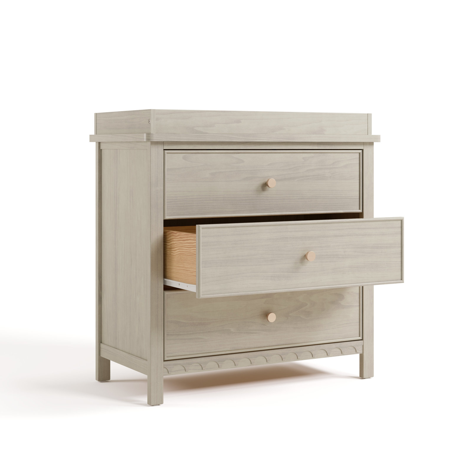 Sasha 3-Drawer Changing Table Dresser, Gray