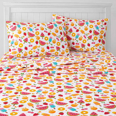 Kids' Printed Bright & Fun Microfiber Sheet Sets