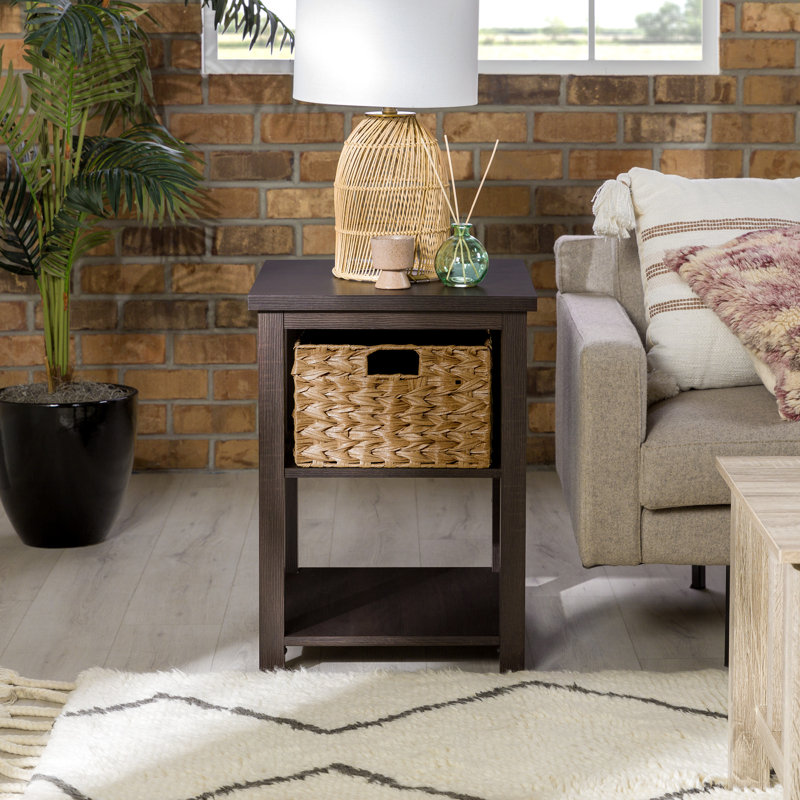 Table de bout avec rangement Knepp, Espresso