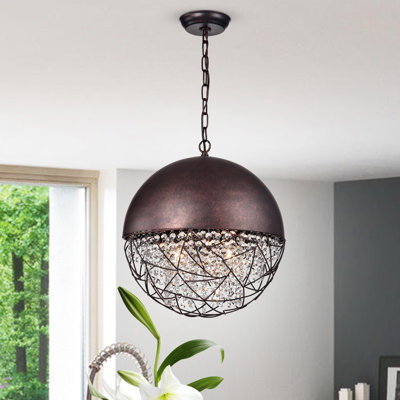 Luminaire suspendu sphère unique 3 lumières Saville
