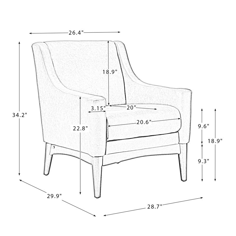 Wade Logan® Arshanti Upholstered Armchair & Reviews | Wayfair