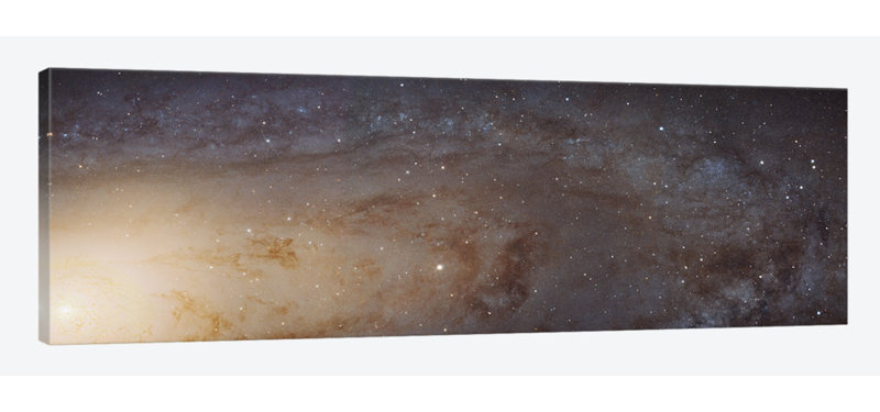 « andromeda galaxy (messier 31) », impression sur toile tendue, H 12 po x l 36 po x P 1,5 po, Toile tendue