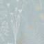 Zen Floral Metallic Wallpaper Double Roll-1356981171