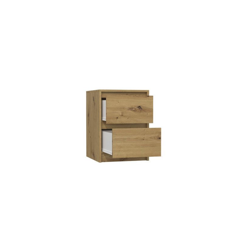 Aleana 40 cm W Bedside Table, Artisan Oak