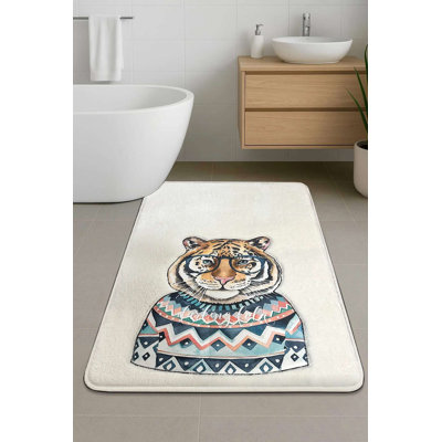 Soft Ecru Bathmat, 23.6 x 39.4 Inches | 100% Polyester, 0.5-0.5 Inches Pile Height | Non-Slip Dot Base, Machine Washable, Durable & Stylish | Perfect for Bathroom & Home Décor | Easy Care, Vacuum Friendly