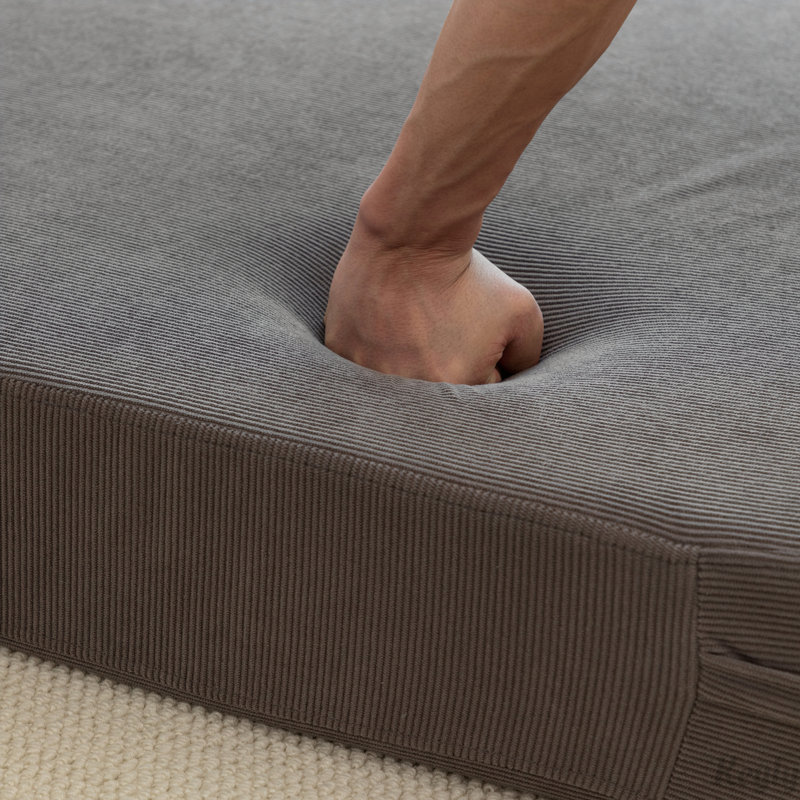 Boneless Foldable Sofa Bed With Pillow, Gray