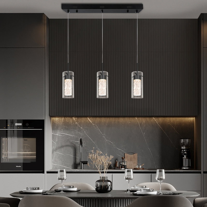  Îlot de cuisine Chealsey Linear K9, Noir mat