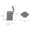 Brabantia NewIcon Step On Trash Can, 1.3 Gallon (5 Liter)-93763233