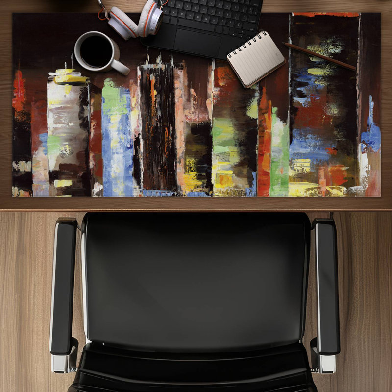Cityscape by night - 15.75"x31.50" Desk mat