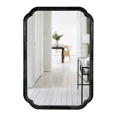 Ali Solid Wood Scalloped Wall Mirror