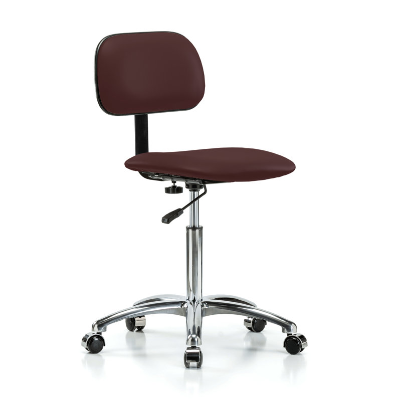 Vinyl Task Chair, Burgundy