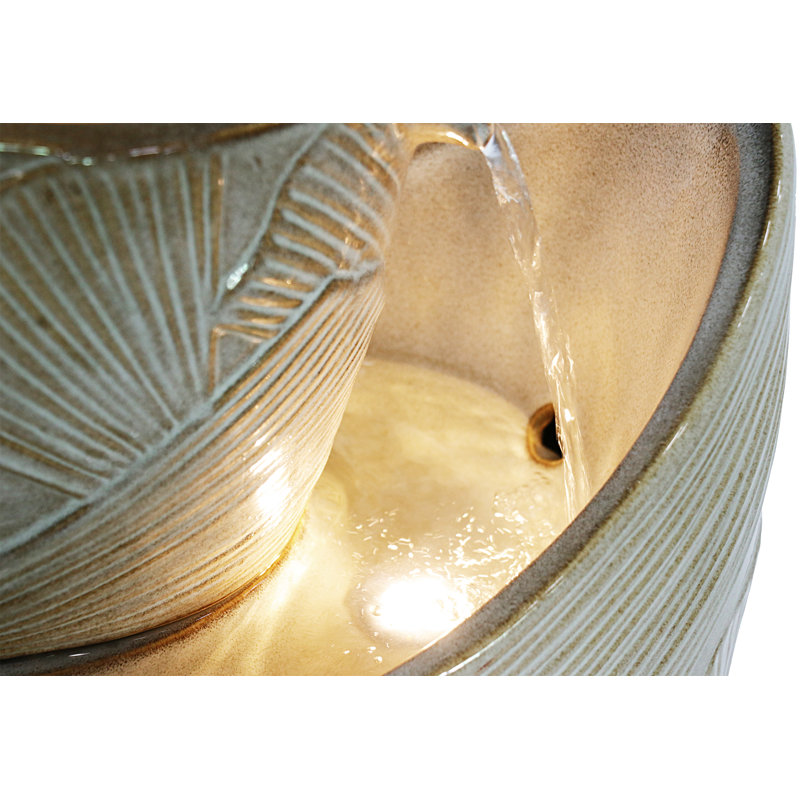 Fontaine en céramique lumineuse Nallani Gingko