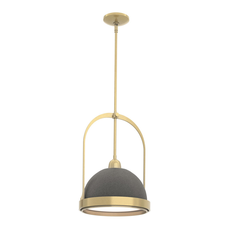 Atlas 1 - Light Single Dome Pendant, Natural Iron, Modern Brass