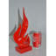 Statue abstraite de feu en résine Ameline Modern Art - Taille: L 6 po x l 3 po x H 12 po.-2005661735