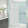 Elyse XL 30 in. W x 80 in. H Fixed Frameless Shower Door with Ultra-Bright Frosted Glass