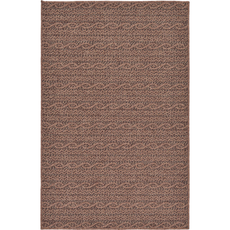Robbinston Striped Indoor / Outdoor Rug, Rectangle 3'3" x 5'1"