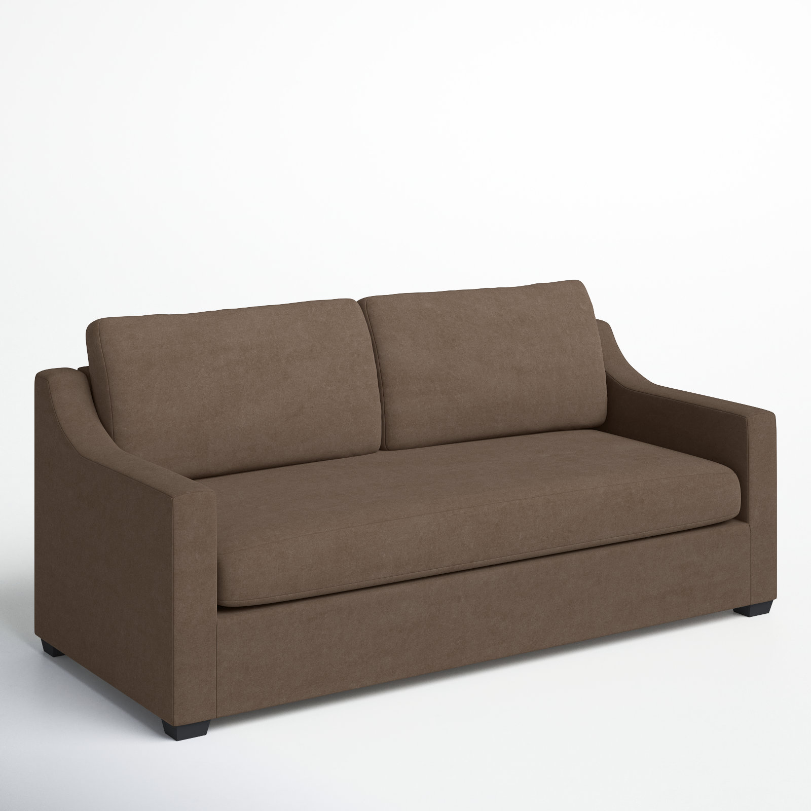 Cranbrook 88'' Upholstered Sofa, Bella Cocoa Performance Velvet