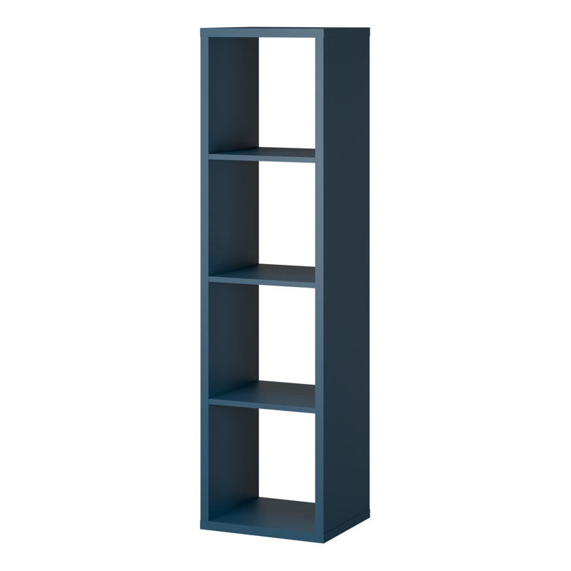 Mauro Cube Bookcase, Blue, (3 Shelves) 141.8cm.H x 141.8cm.W x 141.8cm.D