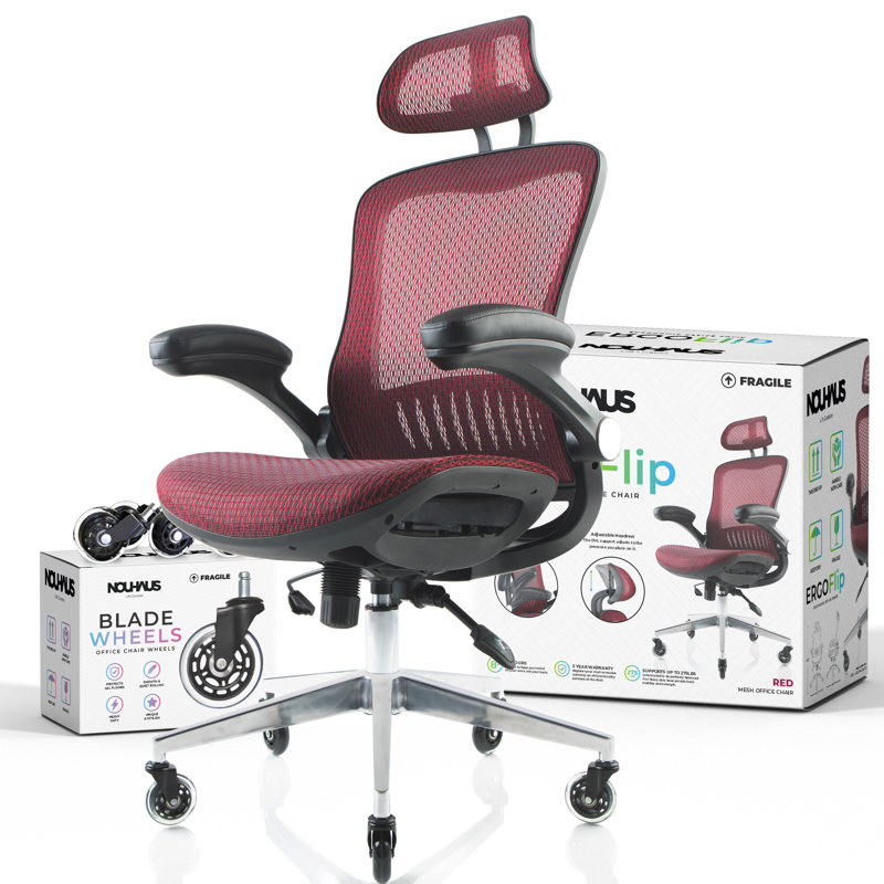 Chaise d'ordinateur en filet ErgoFlip, Bourgogne