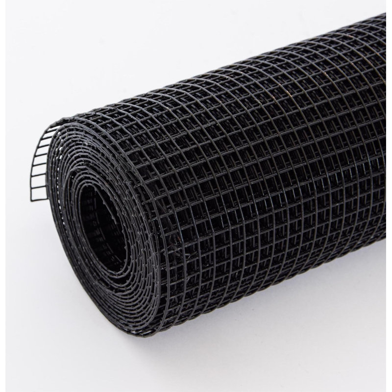 Fil métallique noir / clôture grillagée, 50 pi (36 po)