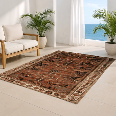 Tapis turc intérieur et extérieur brun
