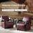 Peru 26.5"W Modern Genuine Leather Armchair with Unique Arms-1614995233