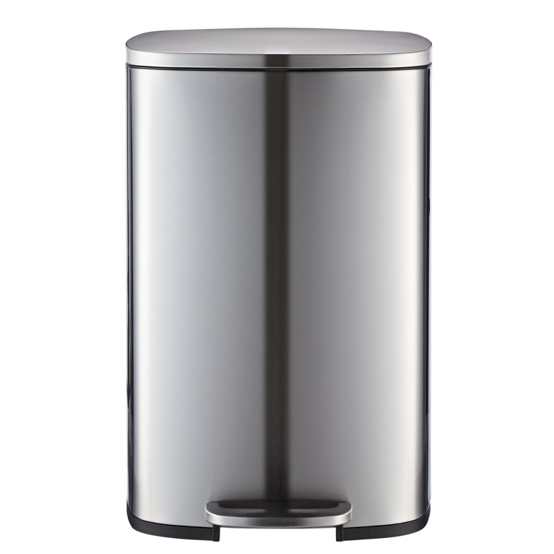Okkel Metal Step On Kitchen Trash Can, 10.9, 65cm H x 42cm W x 37cm D