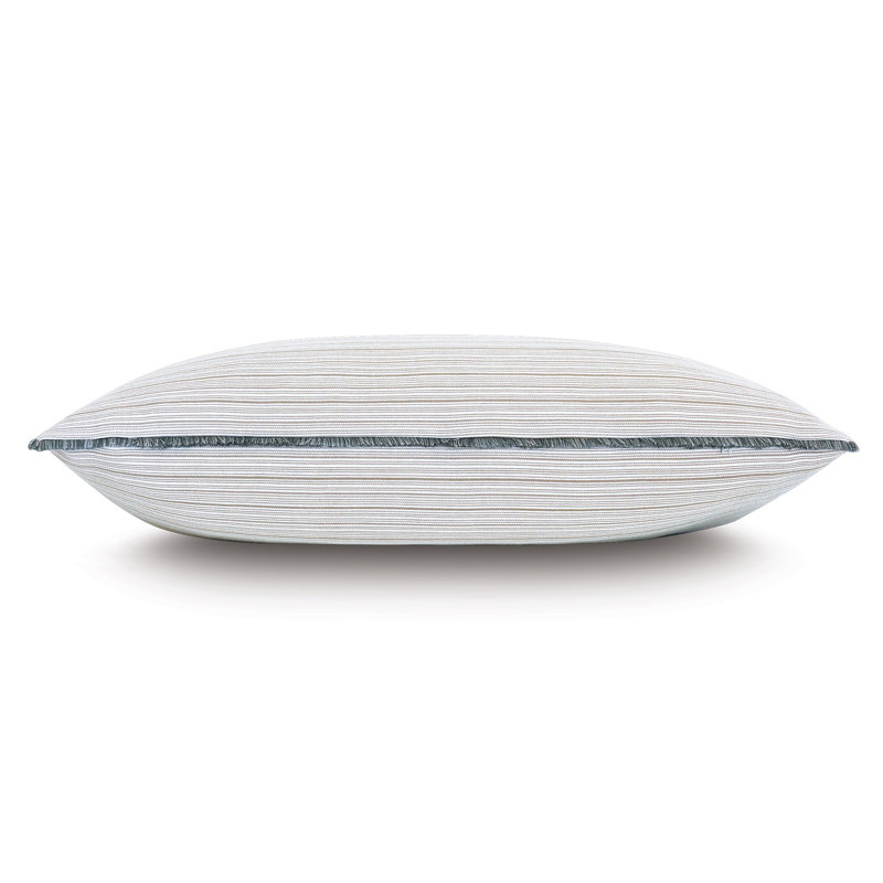 Cove Fringed Cotton Reversible Throw Pillow