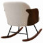Upholstered Rocking Chair with Metal Legs-1515607276