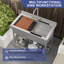 Évier de service de station de travail autoportant en acier inoxydable de 36 po L x 21 po avec robinet escamotable, planche à découper et support à roulettes, évier de cuisine à cuve simple de qualité commerciale avec crépine