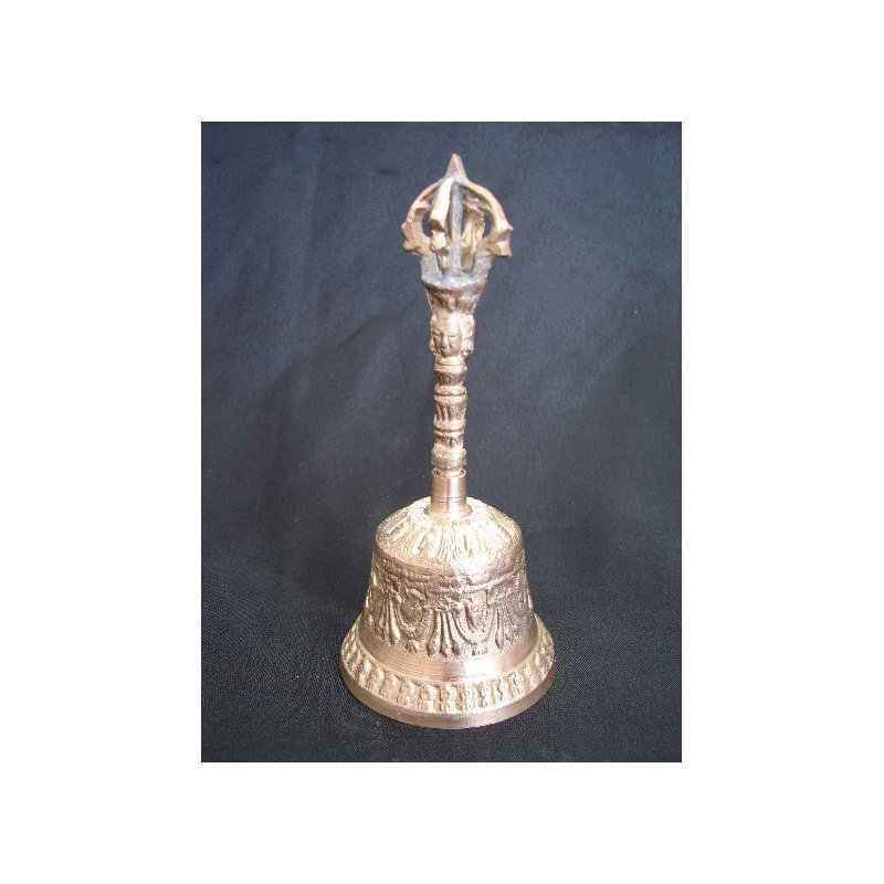 Cloche tibétaine - sculpture cloche Vajra