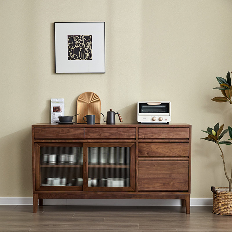 Buffet à portes coulissantes, H 33,46 po x l 55,12 po x P 15,75 po