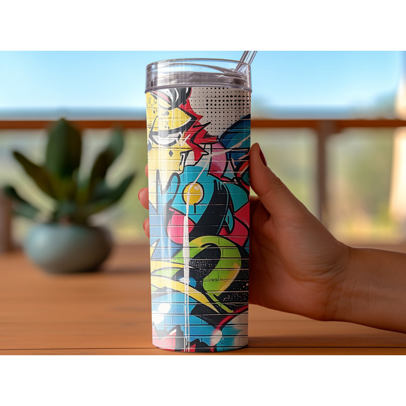 Choose Handmade Tumblers 591ml Vacuum Insulated Stainless Steel (18/8) Travel Tumbler with Straw