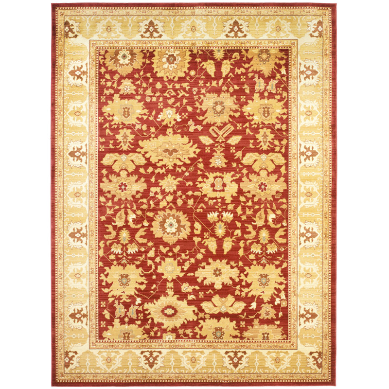 Tapis rouge / or Christensen, Rectangle 9 pi 6 po x 13 pi