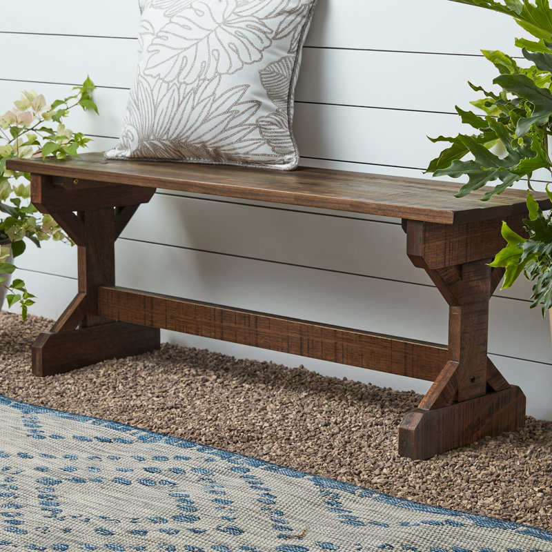 Rustic Walnut Farmhouse Wooden Picnic Bench