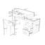 Bureau de meuble-lavabo rembourré avec fauteuil et 5 grands tiroirs-772768417
