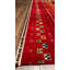 Tapis en laine et coton rouge noué à la main Original