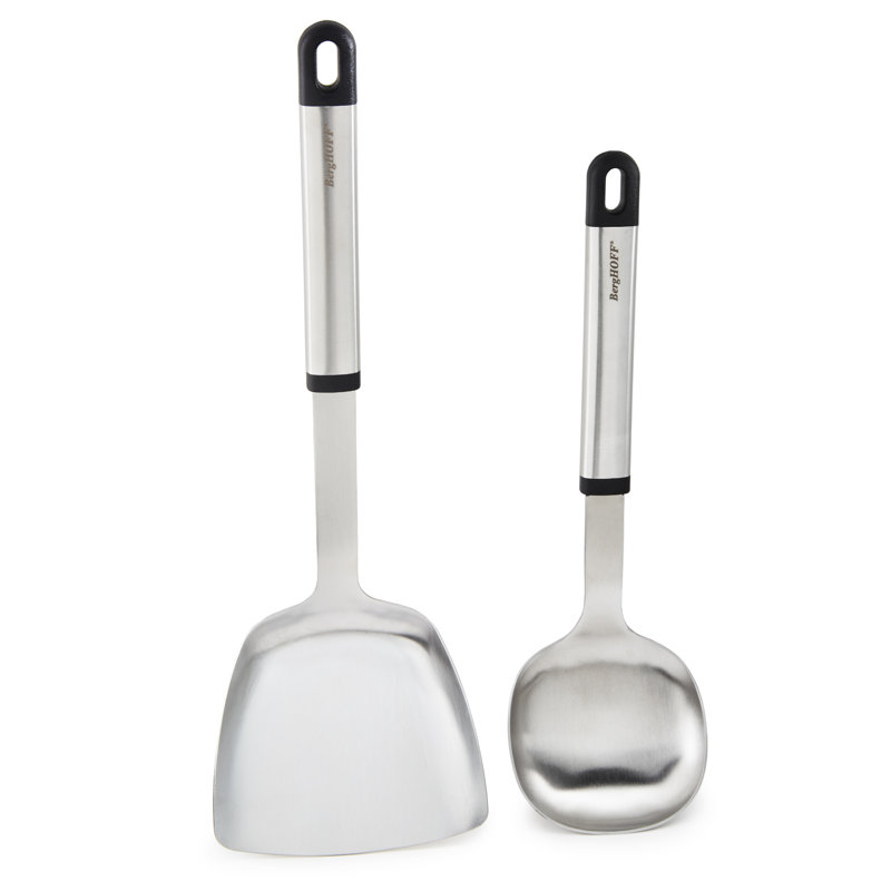 Essentials 2-Piece Stainless Steel Asian Cooking Utensil Set