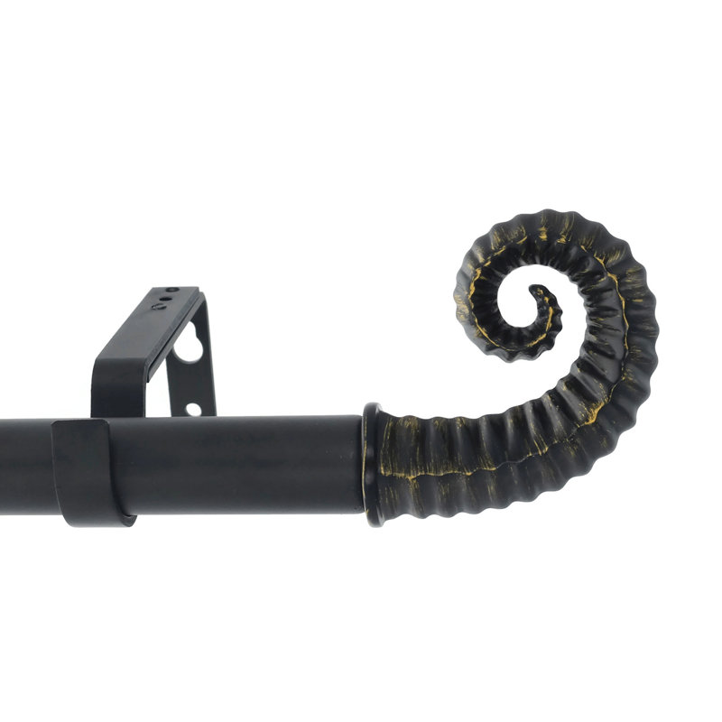 Tringle à rideaux simple réglable 1 po Bax, H 1 po x l 84 po x P 7 po, Doré brulé